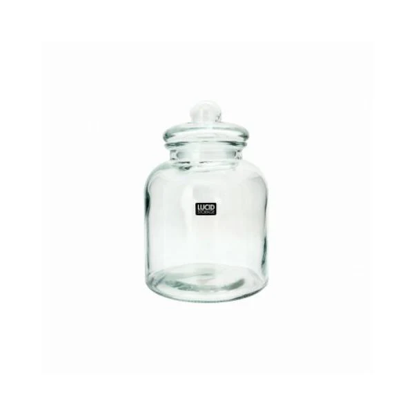 Glass Cookie Jar - 17.5cm x 17.5cm x 21cm