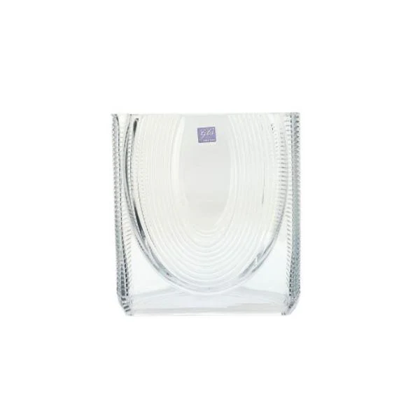 Flat Glass Vase - 9.5cm x 23cm