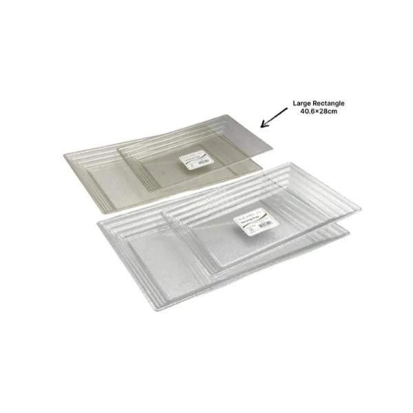 Large Rectangle Glitter Reusable Serving Tray - 40cm x 28cm