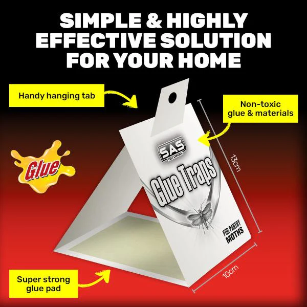 6 Pack White & Clear Glue Moth Trap - 13cm x 10cm - Image 2