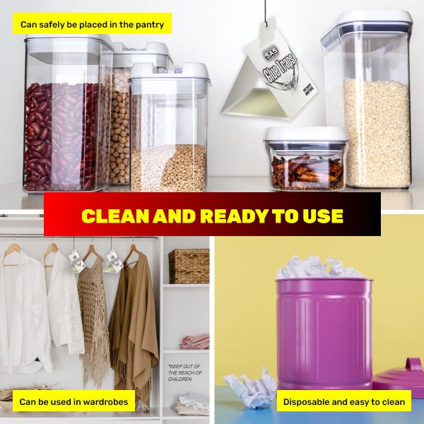 6 Pack White & Clear Glue Moth Trap - 13cm x 10cm - Image 4