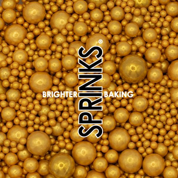 Sprinks Gold Bauble Bauble Sprinkles - 75g - Image 2