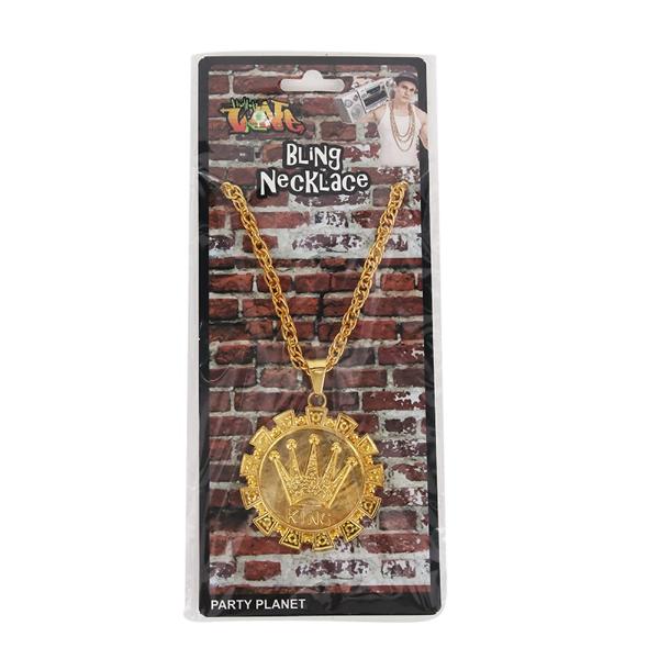 Gold Crown Medallion Necklace - Image 2