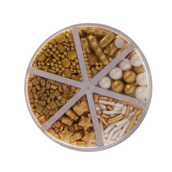 Sprinks 6 Cell Gold Dreams Sprinkles - 85g - Image 2