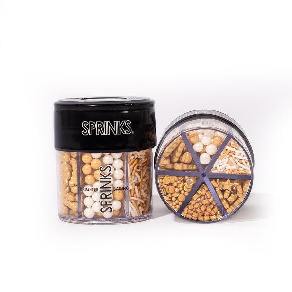 Sprinks 6 Cell Gold Dreams Sprinkles - 85g - Image 4