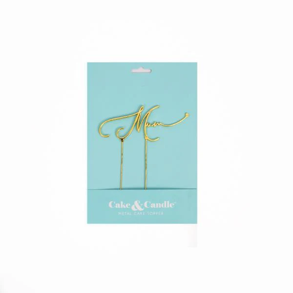 Gold Plated Mum Cake Topper - Image 2