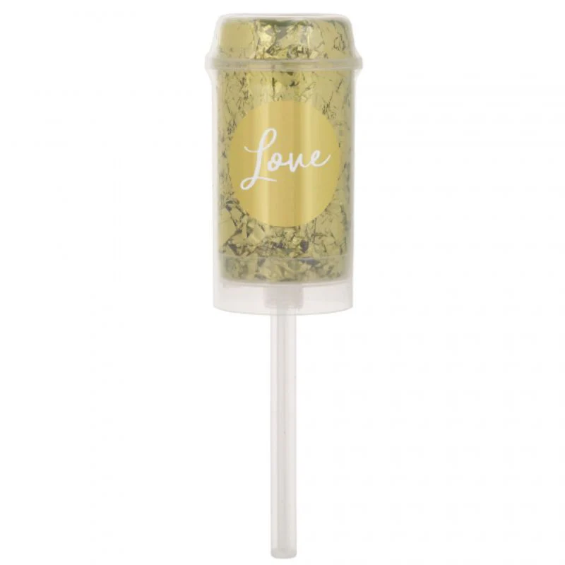 Gold Wedding Push Up Confetti Poppers - 18cm