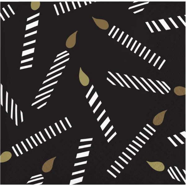 16 Pack Golden Wishes Beverage Napkin