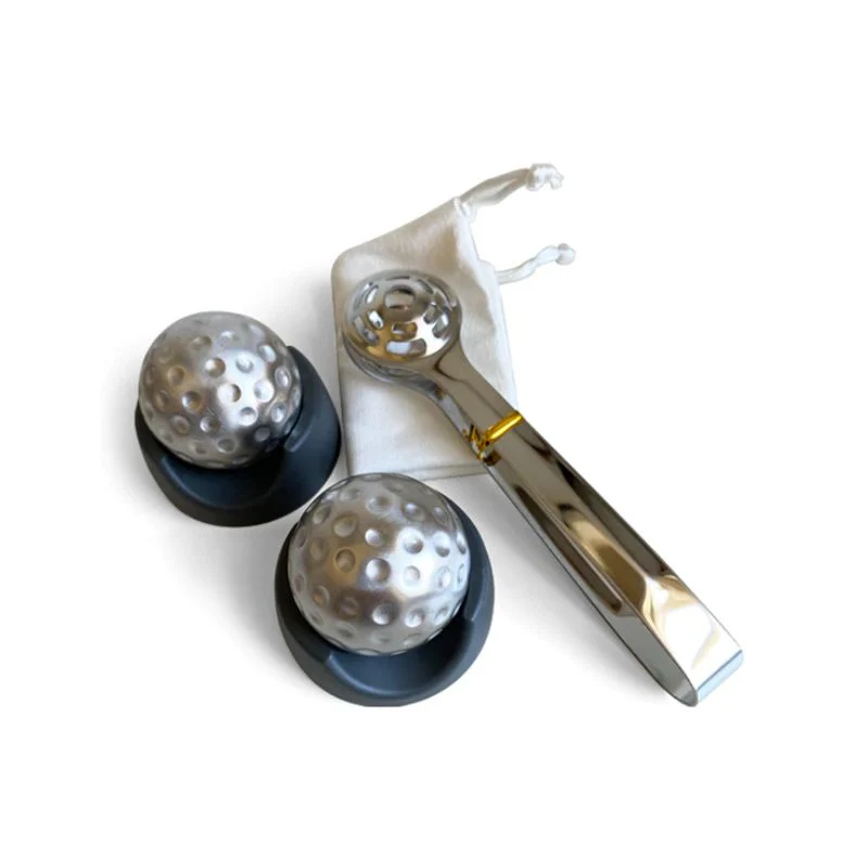 2 Pack Silver Golf Ball Ice Cubes - 7.5cm x 7.5cm x 16.5cm - Image 3