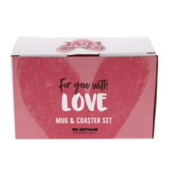 2 Pack Love You Grandma Heart Mug Coaster Set - 250ml - Image 5
