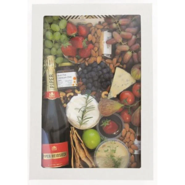 2 Pack Extra Large White Grazing Box With Lid - 45cm x 31cm x 8cm - Image 2