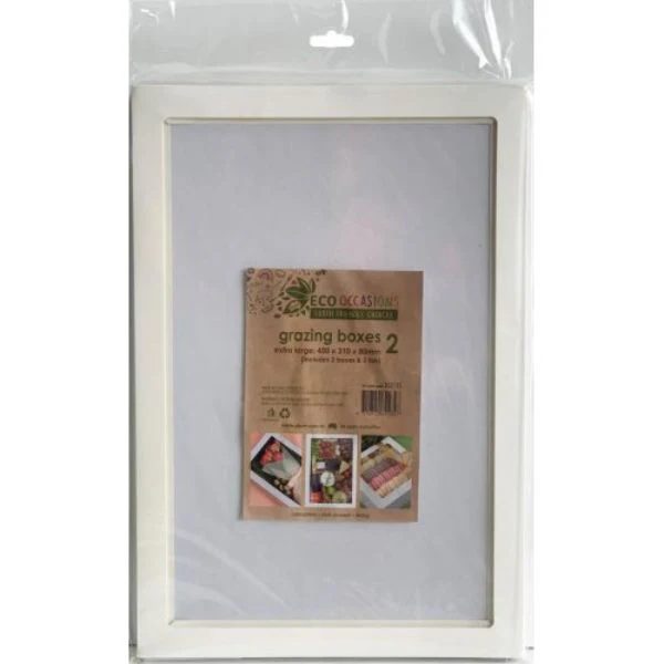2 Pack Extra Large White Grazing Box With Lid - 45cm x 31cm x 8cm - Image 4