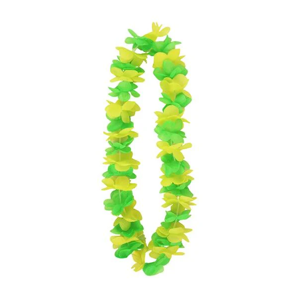 Polyester Green & Gold Lei