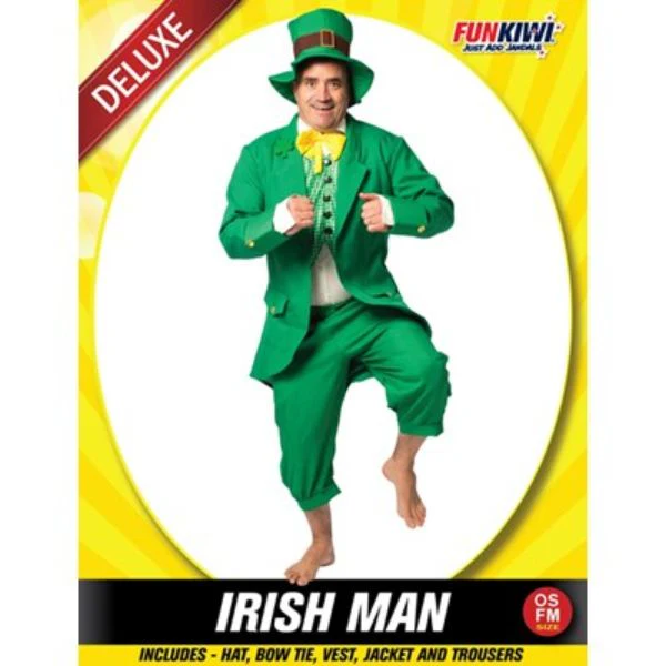Green Irish Man Costume - One Size Fits Most - Image 2