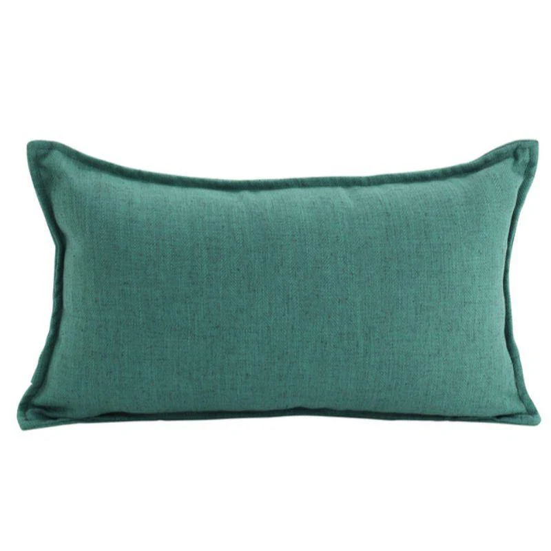 Green Linen Cushion - 30cm x 50cm