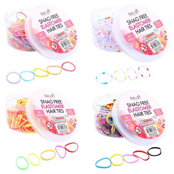 300 Pack Assorted Hair Elastic Ties - Image 4