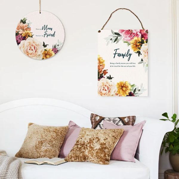 Rose Hanging tin Sign - 30cm - Image 2