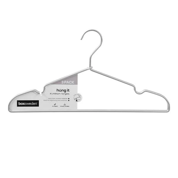 Boxsweden Silver Hangit Aluminium Clothes Hangers - 41cm - Image 4
