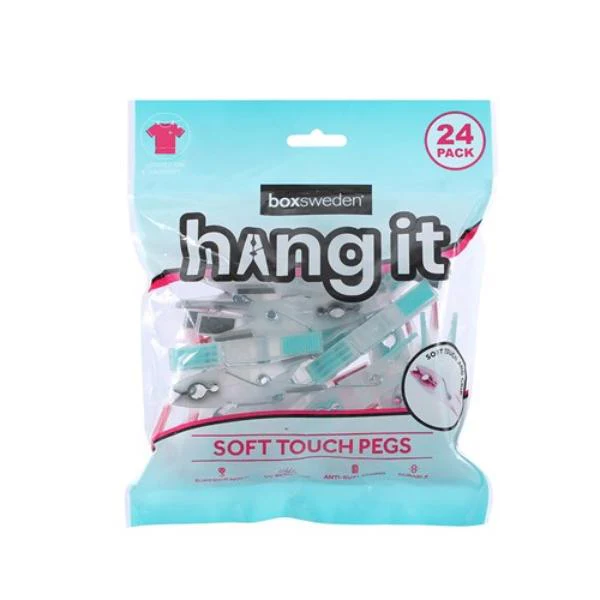24 Pack Hang It Soft Touch Clothes Pegs - Image 2