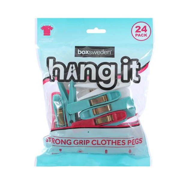 24 Pack Hang It Strong Grip Clothes Pegs - Image 2