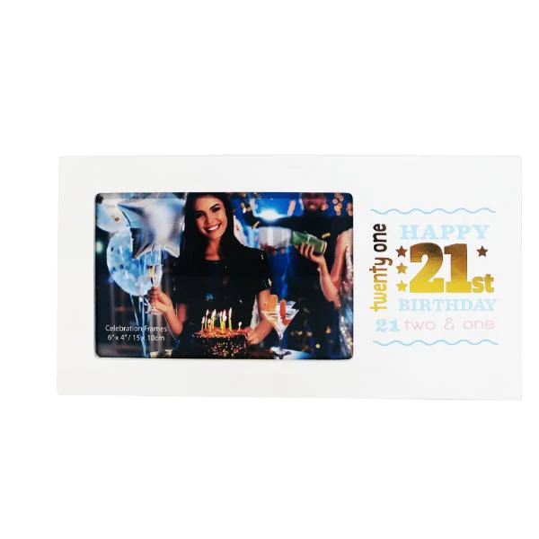 Ceramic Happy 21st White Gold Foil Mug - 350ml - Image 3