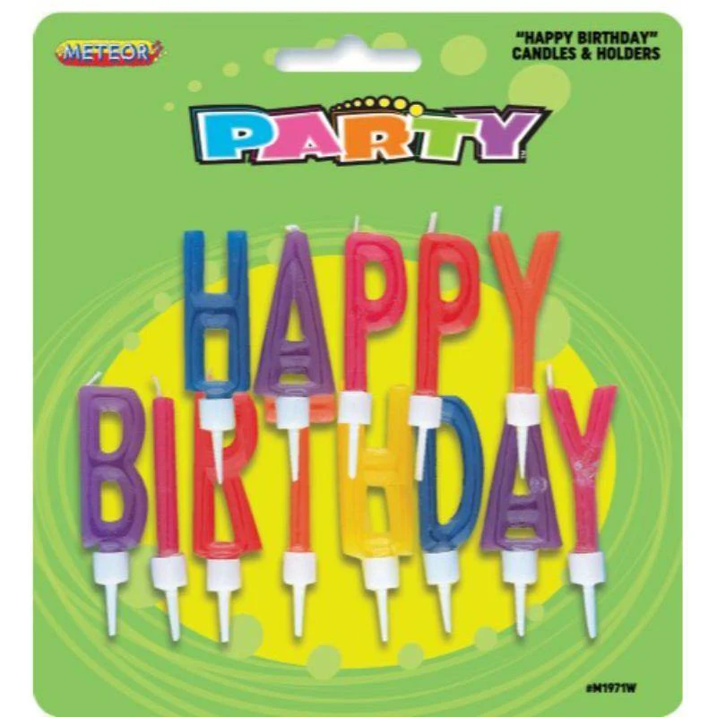 Happy Birthday Letter Candles Set