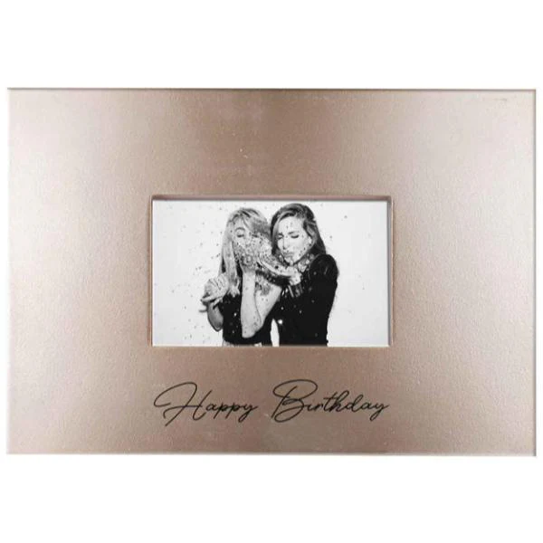 Rose Gold Happy Birthday Signature Block With Marker