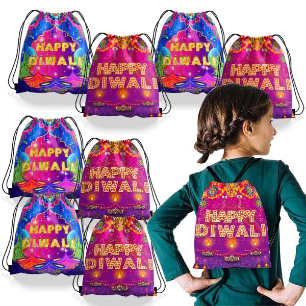 Happy Diwali Backpack - 34cm x 27cm - Image 3