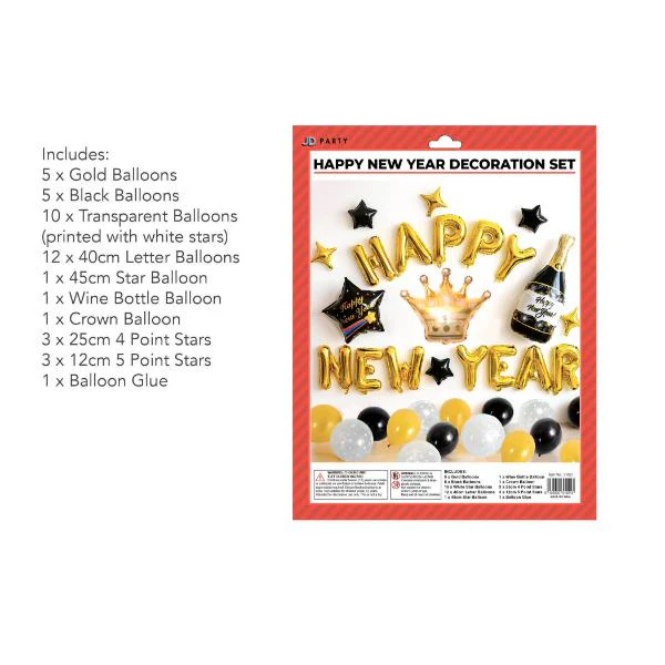 Happy New Year Balloon Decoration Kit