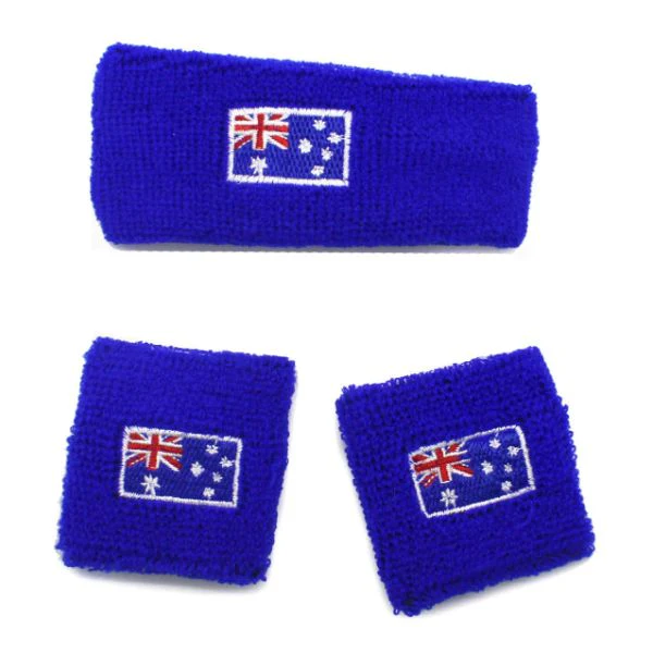 Australia Flag Headband & Wristband Set