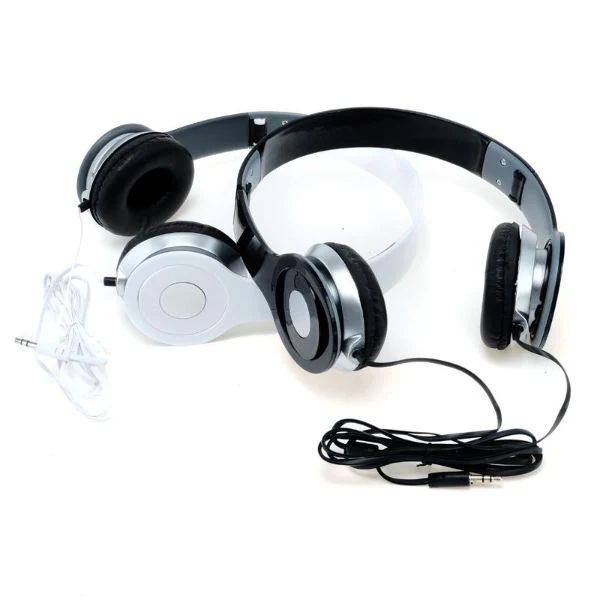 Black Universal Jack Padded Foldable Headphones - 1.1m - Image 4