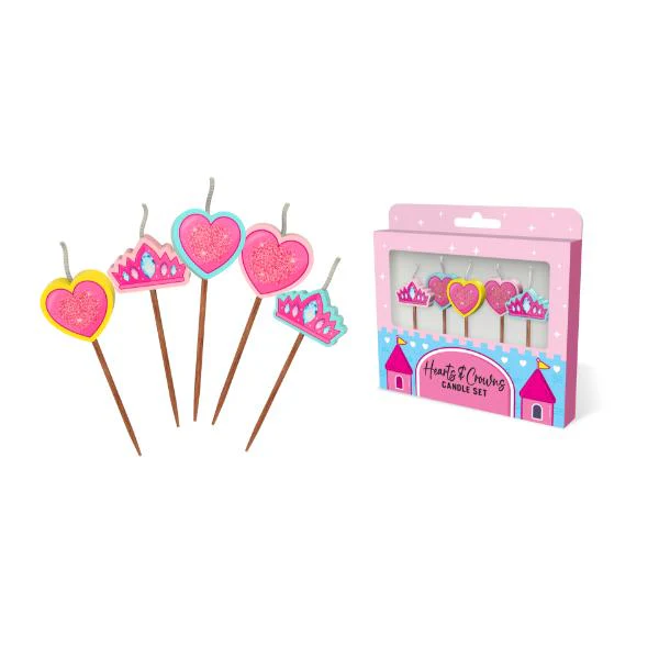 Hearts & Crowns Novelty Candle Pack