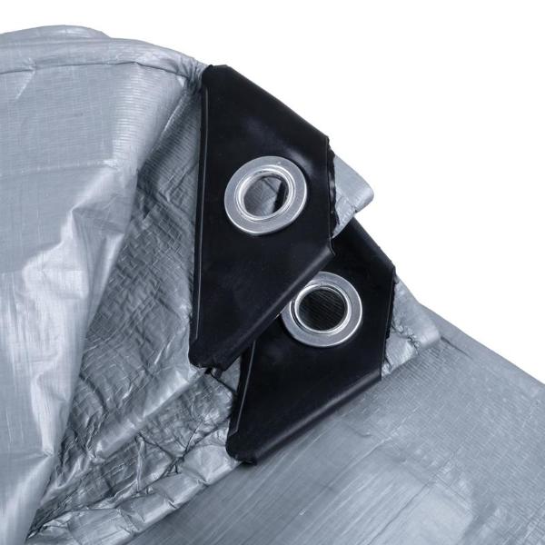 Grey Heavy Duty 130gsm Tarpaulin - 240cm x 300cm - Image 2