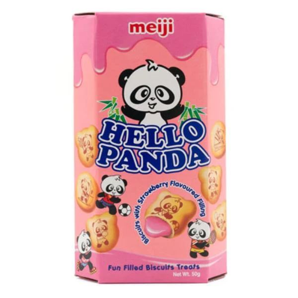 Hello Panda Strawberry Biscuit Treats - 50g