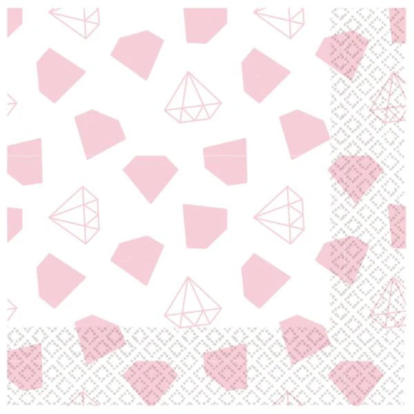 16 Pack Team Bride Lunch Napkins - 16.5cm x 16.5cm