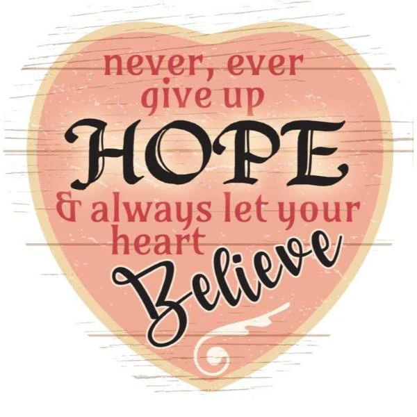 Ceramic Hope Believe Heart Magnet
