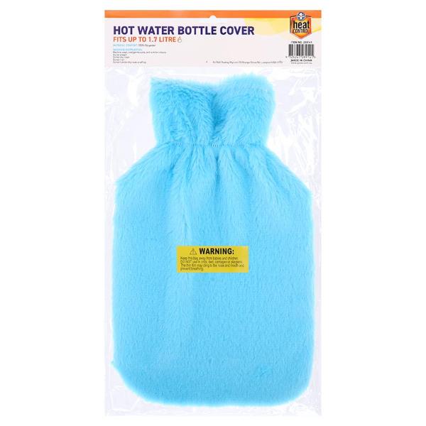Coral Fleece Coloured Hot Water Bottle - 1.7L - Image 3