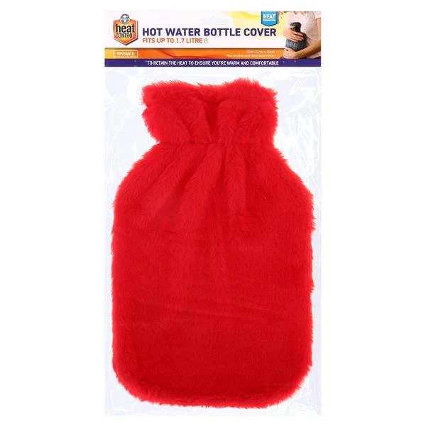 Coral Fleece Coloured Hot Water Bottle - 1.7L - Image 4