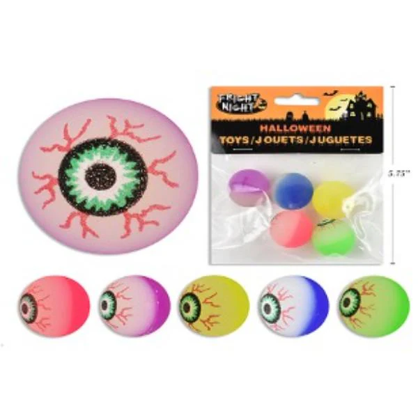 5 Pack Halloween 2 Tone High Bounce Eye Balls