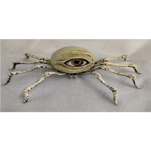 Halloween Beige Eyeball Spider - 20cm x 15cm x 11cm