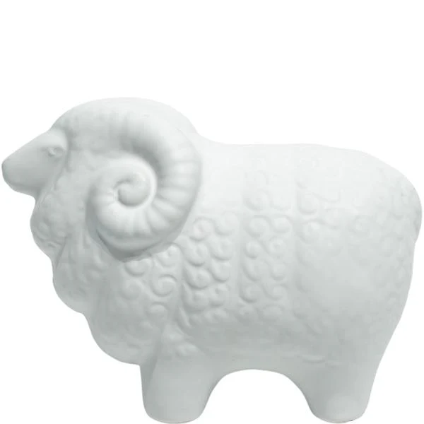 White I Am Ram - 15cm x 8cm x 11cm