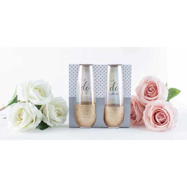 2 Pack I Do I Do As She Says Stemless Champagne Glass - 180ml - Image 2