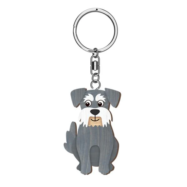 I Love My Schnazer Keyring