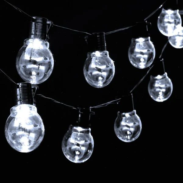 20 Pack Illuminex Cool White Solar Festoon 2 Functions Led Lights - Image 4