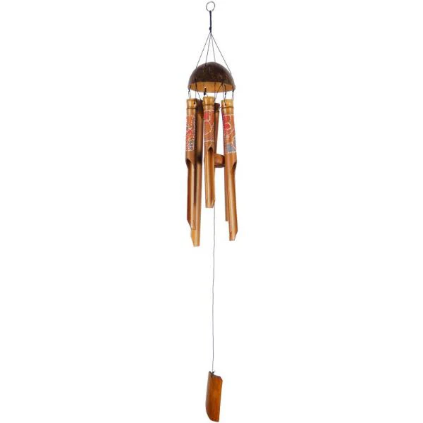 6 Tube Indonesian Dot Design Bamboo Wind Chime