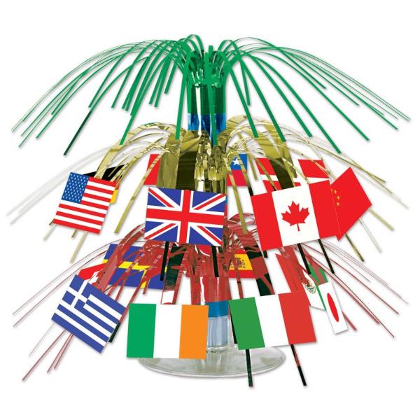 Beistle International Mini Flags Cascade Centrepiece