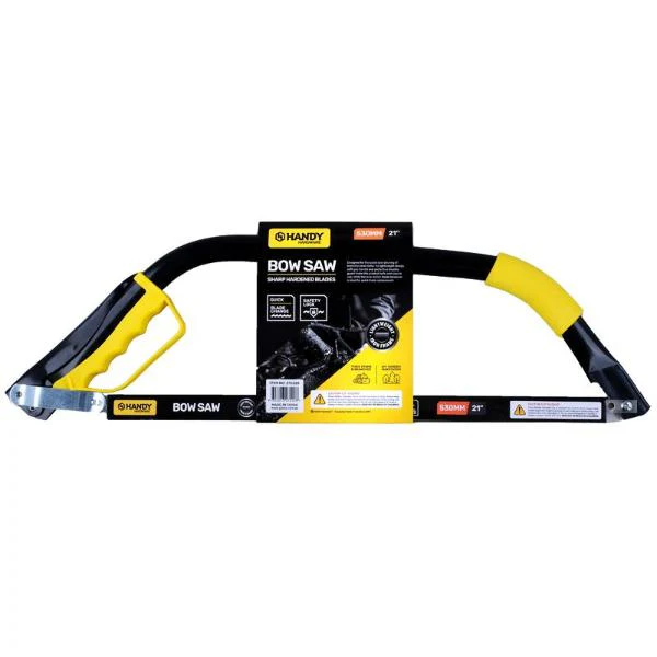 Black & Yellow Iron Bowsaw With Knuckle Guard - 53cm - Image 3