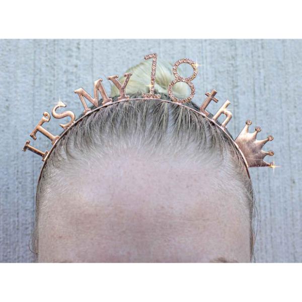 Rose Gold Its My 18th Headband - Image 2