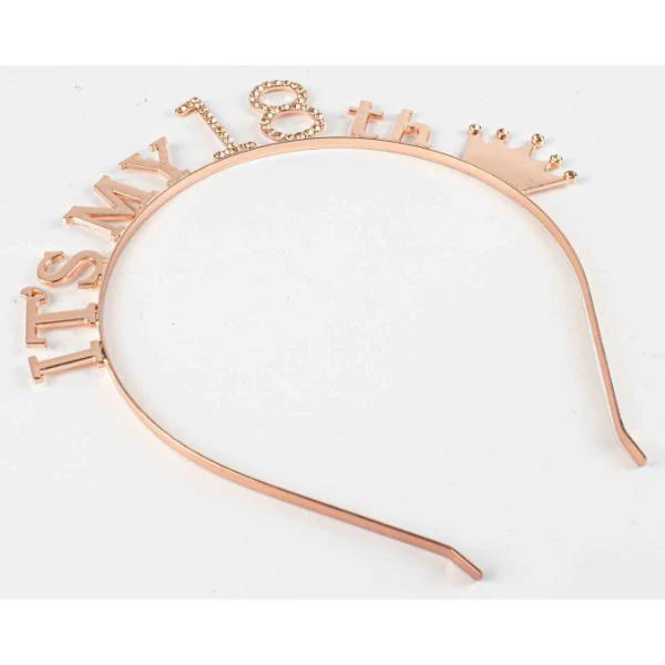 Rose Gold Its My 18th Headband - Image 3