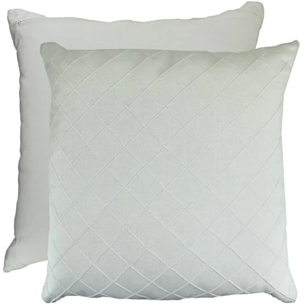 White Izzard Linen Cushion - 50cm x 50cm